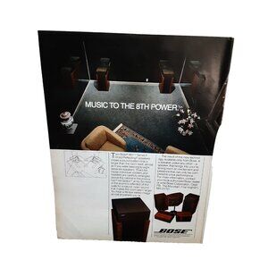 1981 Bose 601 Series II Speakers Ad Music to the 8th Power Print Vintage
